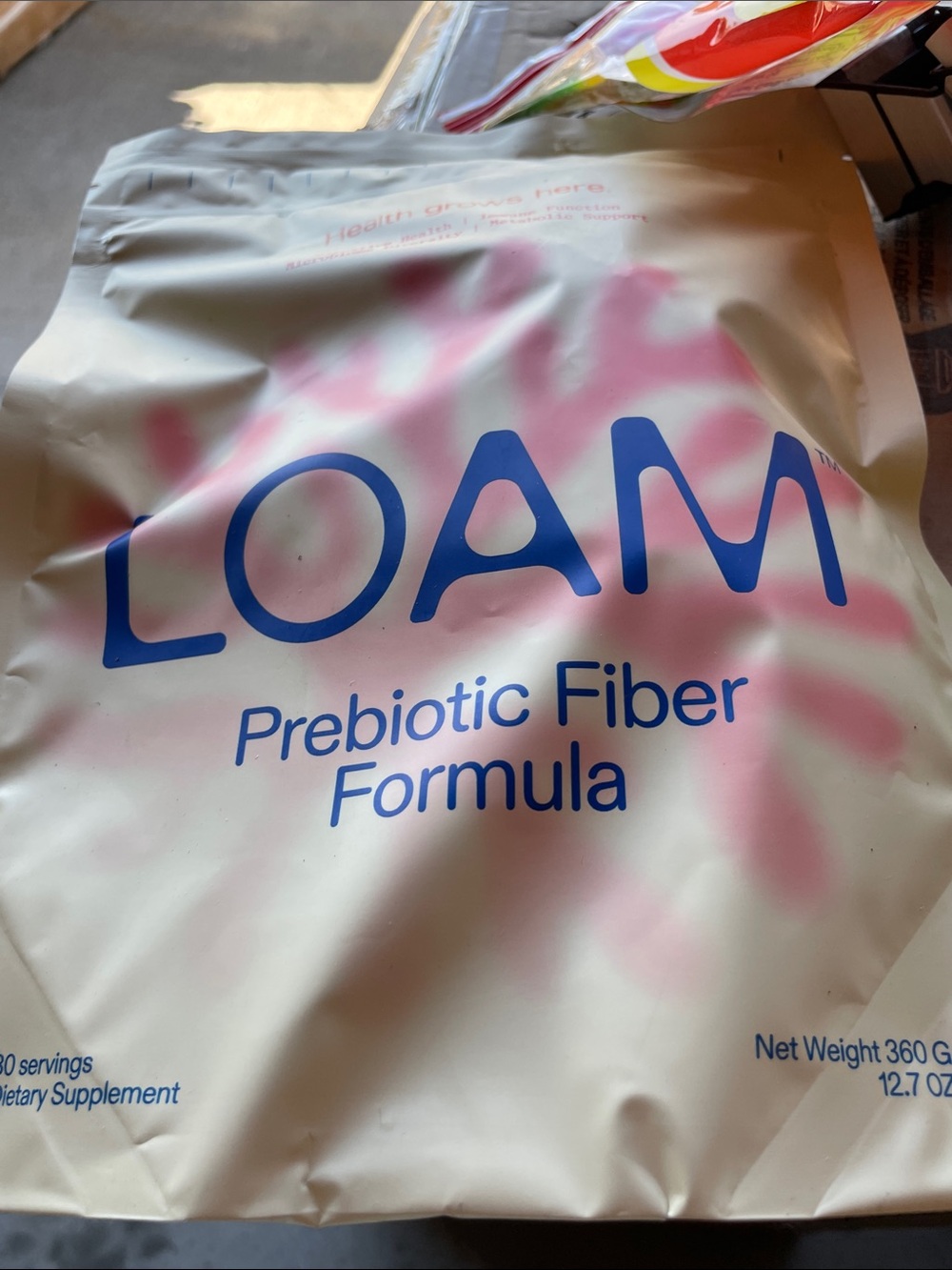 Prebiotic Fiber Formula Powder - Cream with Pink Accents
